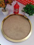 12" round MDF base with acrylic ring