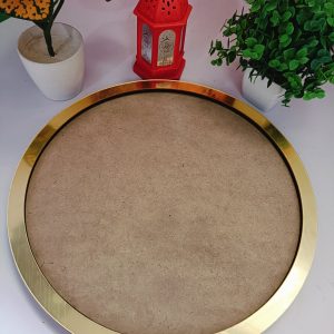 12" round MDF base with acrylic ring